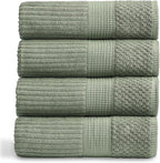 Springtree Home 100% Cotton Bath Towel Set of 4 | Super Soft & Absorbent by SpringtreeHome