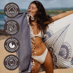 FESHKA Sand Proof Turkish Beach Towel – Oversized, Quick Dry & Lightweight - Image 6
