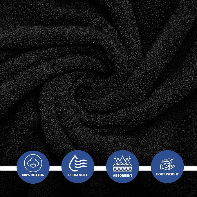Linteum Textile Supply Luxury Hair Towels 100% Ring Spun Cotton Bleach Proof - Image 3