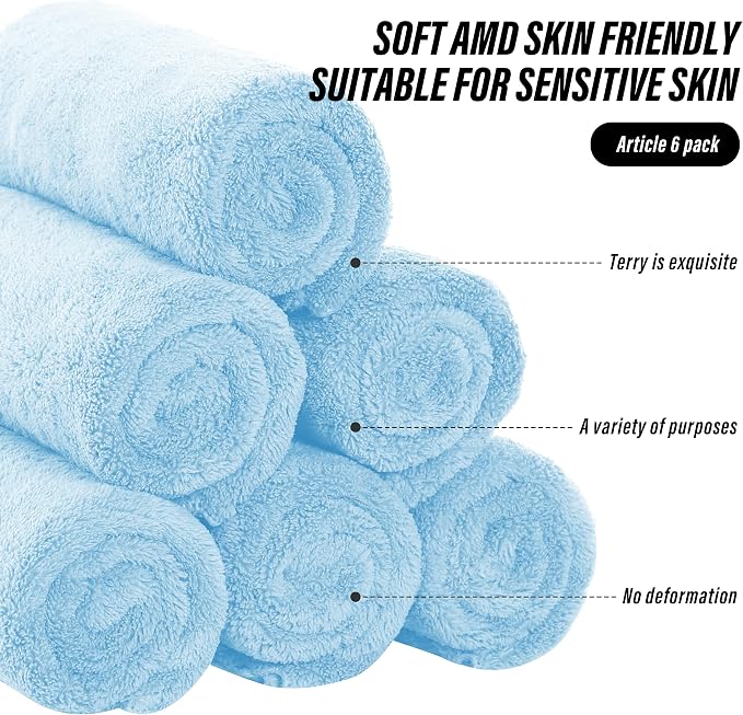 MOONQUEEN 6 Pack Premium Hand Towels - Image 7