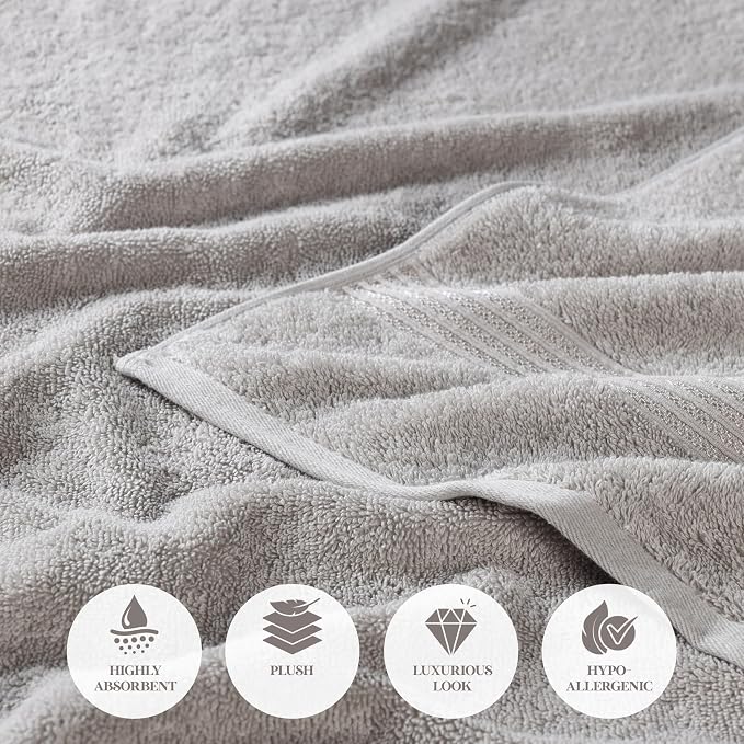 Superior Egyptian Cotton 9-Piece Towel Set, Guest Bath Decor Essentials - Image 8