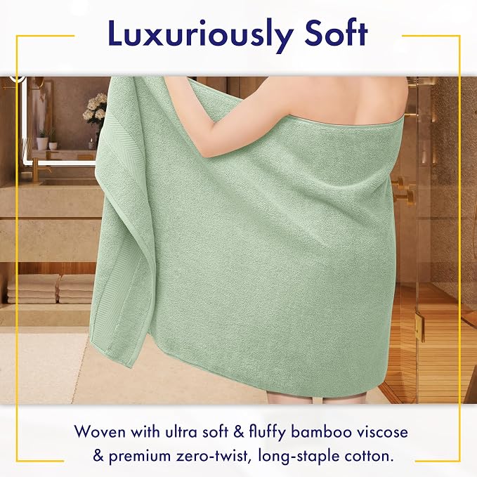 Alusa Home Ultra Soft & Plush Viscose from Bamboo Bath Sheets - Image 2