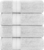 Modern Threads 4-Pack SpunLoft Bath Sheet White 35x71 - Image 2
