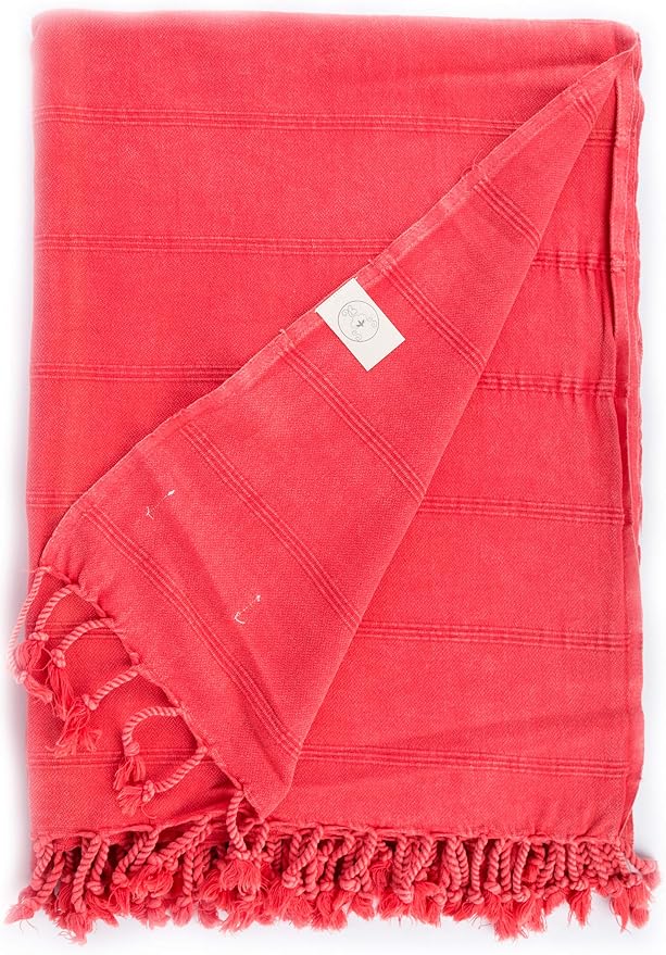 Bersuse 100% Cotton Troy XL Throw Blanket by Bersuse
