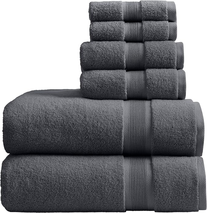 Springtree Home Luxury Viscose from Bamboo Bath Towel Set 6 Piece Set | 35% by SpringtreeHome