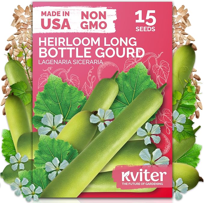 KVITER 15 Nam Tao Ngam Gourd Seeds – Calabash Bottle Gourd Seed Packets UPO by KVITER