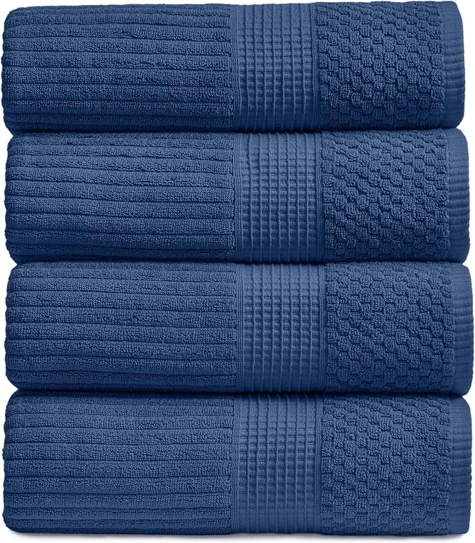 Springtree Home 100% Cotton Bath Towel Set of 4 | Super Soft & Absorbent by SpringtreeHome