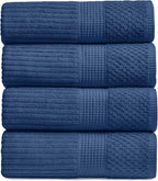 Springtree Home 100% Cotton Bath Towel Set of 4 | Super Soft & Absorbent by SpringtreeHome