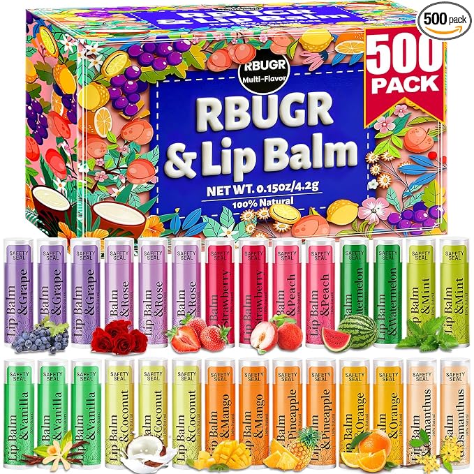 RBUGR 500 Pcs Lip Balm Bulk by RBUGR