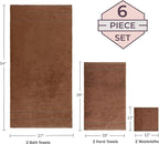 Lavish Home 6 Piece Bathroom Towels Set - Image 3