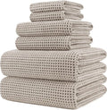 POLYTE 430 GSM Microfiber Quick Dry Lint Free Oversize Bath Towel Set, 6 Piece by Polyte
