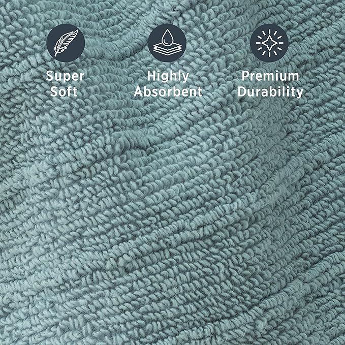 Welhome James 100% Cotton Textured Stripe Towel Set - Image 5