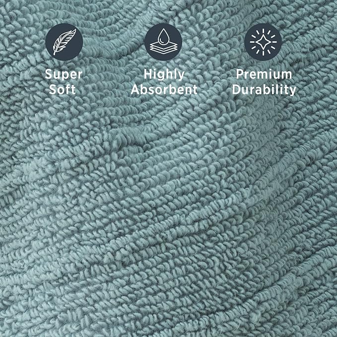 Welhome James 100% Cotton Textured Stripe Towels - Image 4