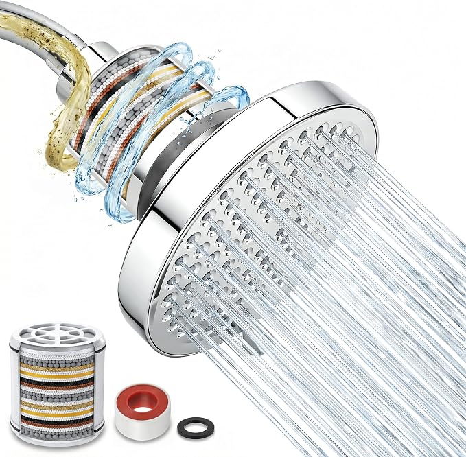 Filtered Shower Head for Hard Water by Unknown