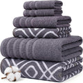 Modern Threads Classic Diamond 6-Piece 100% Cotton Towel Set – Yarn Dyed by ModernThreads