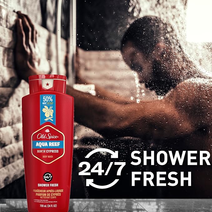 Old Spice Refreshing Body Wash for Men, 3X Defense, 24/7 Shower Fresh - Image 3