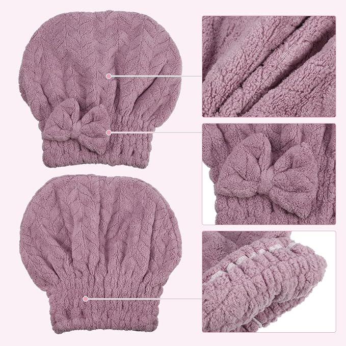 VOCOSTE Diamond Shape Hair Drying Towel Dry Cap, Quick Drying, Lightweight - Image 5