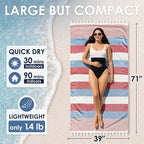 ATANI Turkish Beach Towel, Converts to a Bag, Oversized 100% Cotton Bath Towels - Image 3
