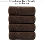 Tens Towels Pack of 4 Extra Large Bath Towels 30 x 60 Inches, 100% Cotton - Image 7