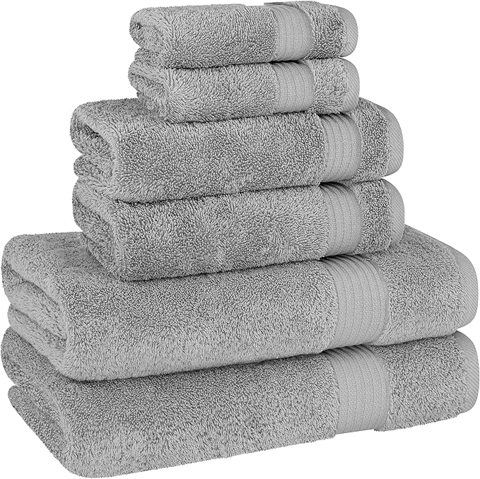 Cotton Paradise 6 Piece Towel Set 100% Cotton Soft Absorbent Turkish Towels - Image 5