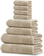 Tens Towels Pack of 8 Towels Set, 2 Extra Large Bath, 2 Hand, 4 Washcloths by TensTowels
