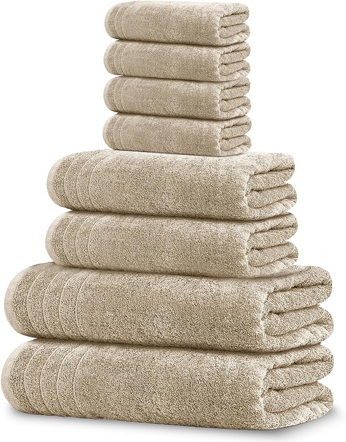 Tens Towels Pack of 8 Towels Set, 2 Extra Large Bath, 2 Hand, 4 Washcloths by TensTowels