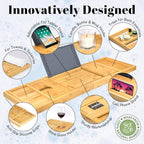 Home It Premium Foldable Bathtub Tray - Image 2