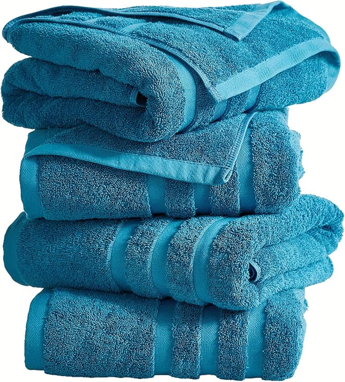 Bath Towels 4 Pack, 30 x 60 Inches, Large 100% Cotton Towels, Comfortable - Image 8