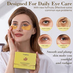 32 Pairs 24K Gold Under Eye Patches, 32 Sets Anti Wrinkle Collagen Undereye Pad - Image 3