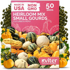 KVITER 50 Small Gourd Seeds Mix – Ornamental Fall Decor Gourds, Non GMO & by KVITER