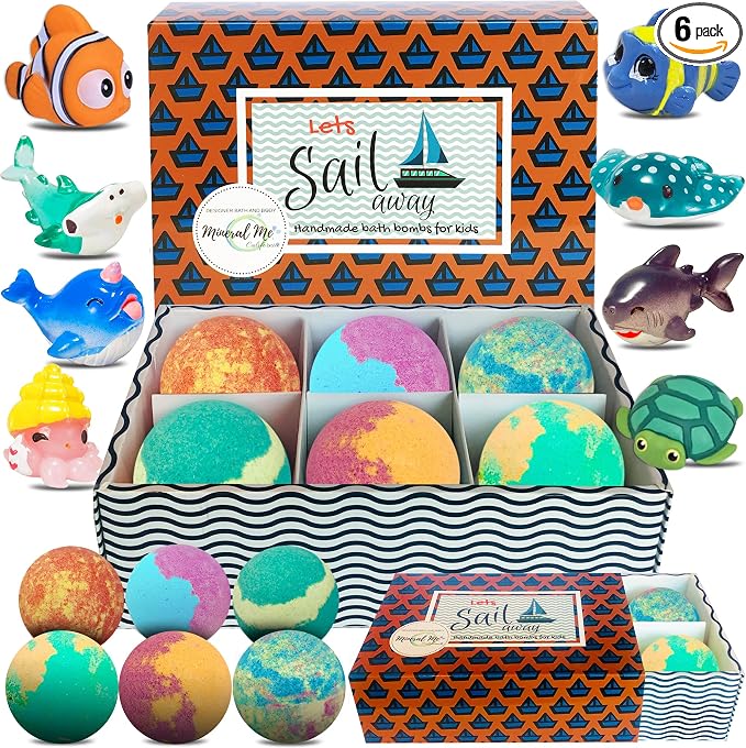 Bath Bombs for Kids with Surprise Inside by MineralMeCalifornia