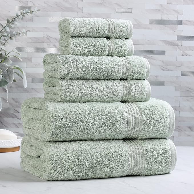 Superior Egyptian Cotton 6-Piece Towel Set, Bathroom Essentials, Towels - Image 2
