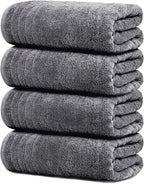 Tens Towels Pack of 4 Extra Large Bath Towels 30 x 60 Inches, 100% Cotton by TensTowels