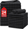 Salon Towels, 24 Pack Black Hand Towels by HOMERHYME