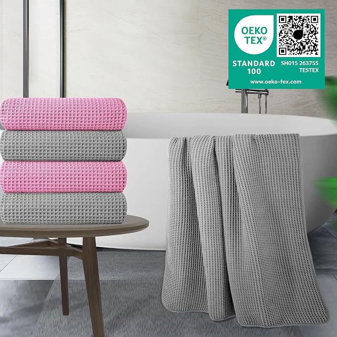 POLYTE 430 GSM Microfiber Oversize Quick Dry Lint Free Bath Towel, 60 x 30 in - Image 2