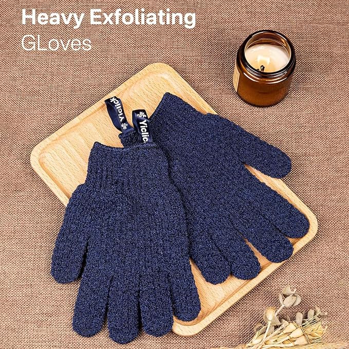 Yiclick Heavy Exfoliating Gloves, Exfoliating Body Scrubber - Image 2
