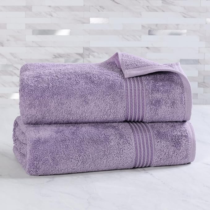 Superior Egyptian Cotton 2-Piece Bath Sheet Towel Set, Oversized Body Towels - Image 2