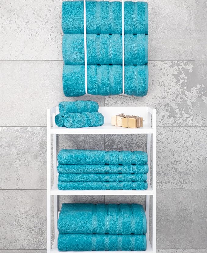 American Soft Linen Luxury 4 Piece Bath Towel Set, 600 GSM 100% Cotton Turkish - Image 7