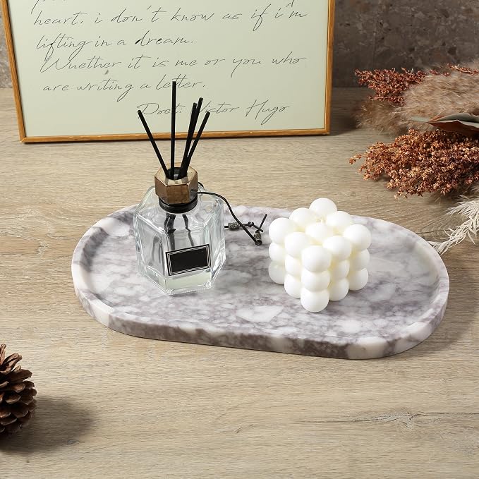 Koville Real Luxurious Marble Vanity Tray, Natural Stone Perfume Trays Jewelry - Image 7
