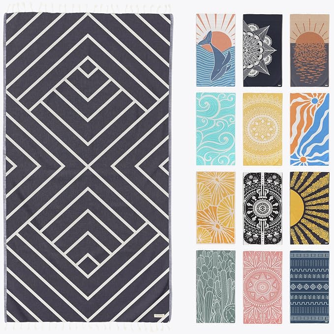 FESHKA Sand Proof Turkish Beach Towel – Oversized, Quick Dry & Lightweight by FESHKA