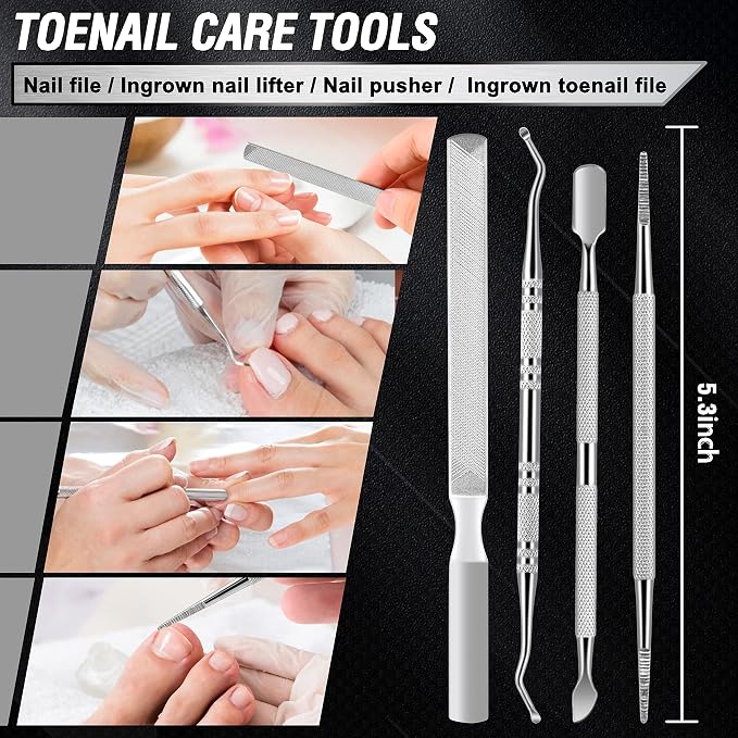 Podiatrist Toenail Clippers for Seniors Thick Toenails, Professional Pedicure - Image 6