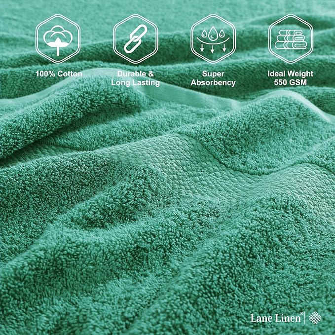 LANE LINEN Bath Towels Pack of 4 - Image 6