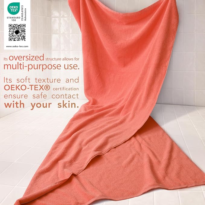 Cotton Paradise 100% Cotton 40x80 Oversized Bath Sheet, Extra Large Turkish - Image 3