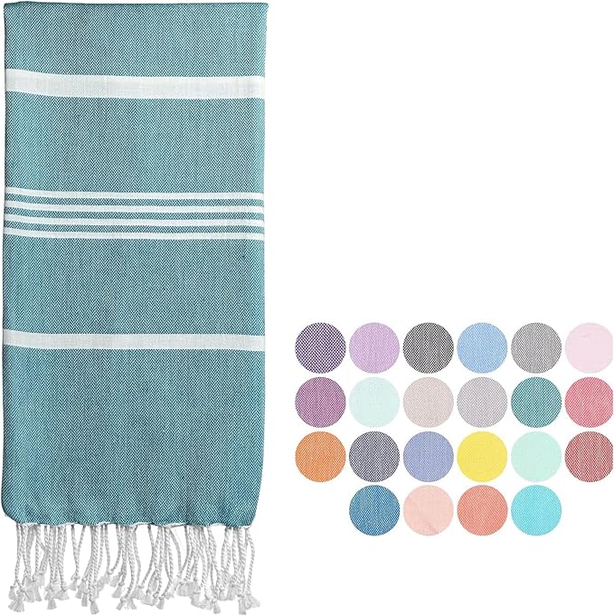 Beach Towel 100% Cotton Turkish Beach Towel Adult 38x70 Inch Pre-washed by NatureIsGift