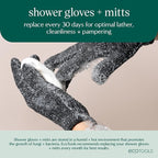 EcoTools Charcoal Bath + Shower Gloves, Exfoliating Gloves Remove Dead Skin & - Image 7