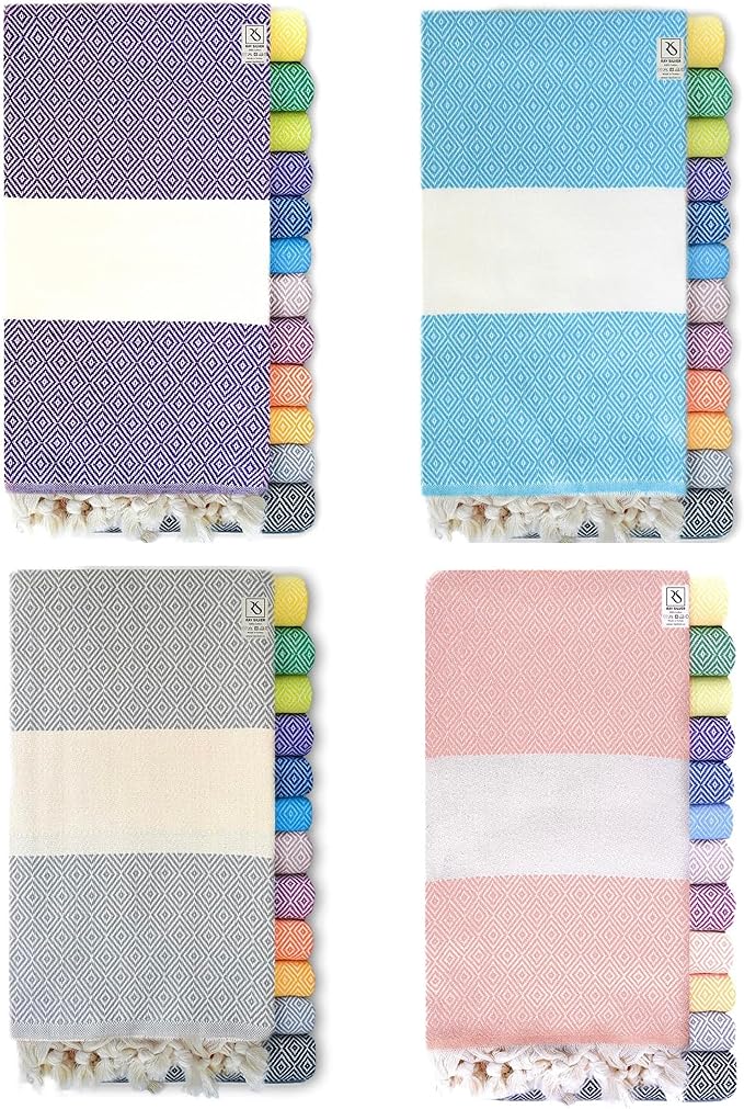 Turkish Beach Towels Oversized Clearance XL 40x71- Sand Free Beach Towel- 100% by RaySilver