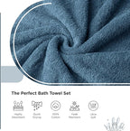 100% Cotton Bath Towel Set of 24-6 Bath Towels, 6 Hand Towels, 12 Wash Cloths - Image 3