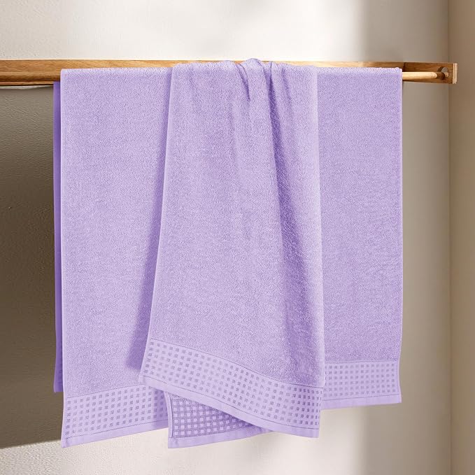 GLAMBURG Ultra Soft 4 Pack Oversized Bath Towel Set 27x54 inches, 100% Cotton - Image 3