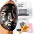 BRÜUN Jelly Mask Jar Black Gold Salicylic AC BHA Peel-Off Face Care Rubber Mask by BR%C3%9CUNBeauty