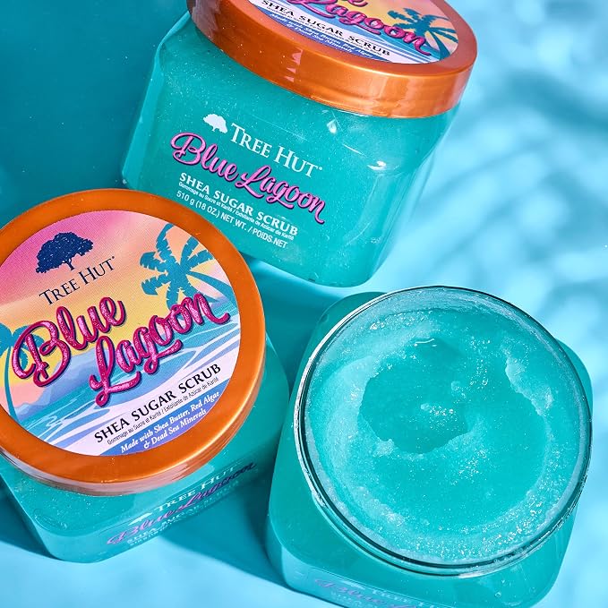 Tree Hut Blue Lagoon Shea Sugar Scrub, Exfoliating, Hydrating & Moisturizing - Image 5
